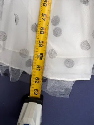 BCBG MAXAZRIA DRESS Maxi Formal LONG GOWN WHITE BLACK POLKA DOT 4 S Ruffle thumbnail 11