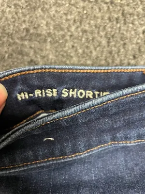 American Eagle Hi-Rise Shortie shorts denim distressed cut off size 4 thumbnail 4