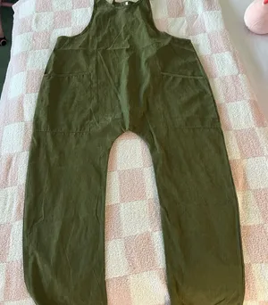 Casual Olive Green Jumpsuit Size L thumbnail 1