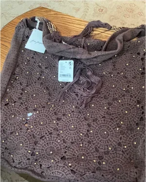 Free People Sunrise To Sunset Crochet Tote in Brown Pattern NWT $98R thumbnail 7