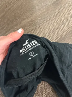 Hollister Black Ruched Halter Crop Top thumbnail 2