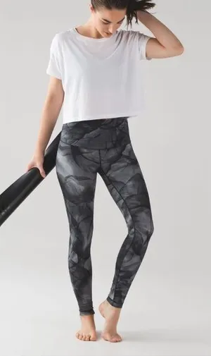 LULULEMON Wunder Under Pant Legging Hi-Rise‎ Midnight Tulle Multi Black Size 6 thumbnail 1