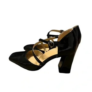 🖤 Naturalizer Leesha Patent Strappy Block Heel Pumps 5.5 ✨‎ thumbnail 4