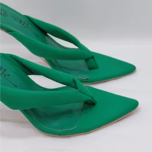 Womens Wedge Heel Sandals Size 7 Green Wedding Cocktail Party Y2K Revival So Me thumbnail 6