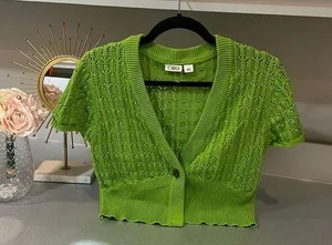 Cato crop cardigan thumbnail 1