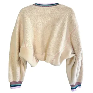 BDG‎ Urban Outfitters Women's M Crop Sherpa Fleece Varsity Streetwear Gorpcore thumbnail 2
