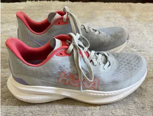 Hoka Mach 6 Running Shoes Women 9.5 Blue Coral Purple Lightweight Trainers thumbnail 1