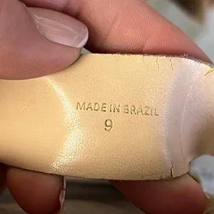 Loeffler Randall Women's‎ Size 9 Beige Tan Leather Fur Slides Sandals Cork Sole thumbnail 7