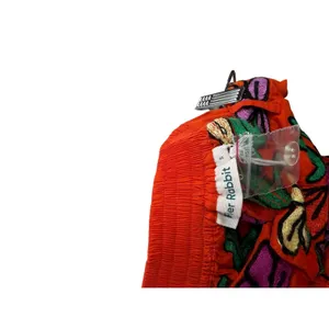 Roller Rabbit Jorales Sierra Embroidered Floral Shorts Red Orange Small NWT‎ thumbnail 5