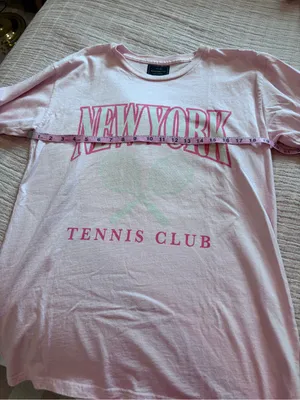Free People x‎ Original Retro Brand Pink NYC Boyfriend Tee size Small thumbnail 10