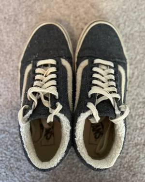Madewell x Vans Unisex Old Skool Lace-Up Sneakers in Flannel and Sherpa thumbnail 4