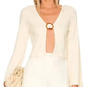 NWT Callahan Knitwear Vera‎ Top in Creme thumbnail 1