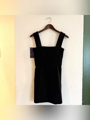 Alice + Olivia Womens Womens Dress Taylum Black Velvet Mini Sleeveless Size 4 thumbnail 2