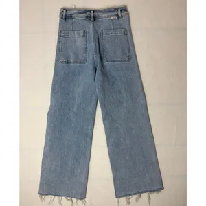 Rip Curl Women's 27 Light-Wash High-Waist Wide-Leg Frayed Jeans thumbnail 9