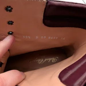 Robert Clergerie Patent Leather Burgundy‎ Cap Toe Ankle Boots Womens 8 EU 38.5 thumbnail 8