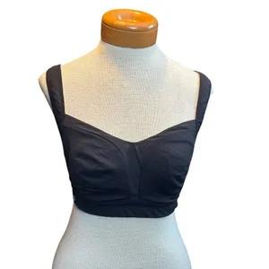 Lululemon Black Sports Bra Size 36DD Lightly Padded Adjustable Straps Hook Closu thumbnail 10