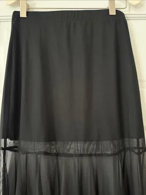 Sinsay Black Sheer Mermaid Maxi Skirt Sexy Mesh Mermaid Long Size XS thumbnail 7