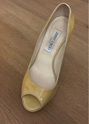 Jimmy Choo Heels Patent Leather Nude 37 thumbnail 2