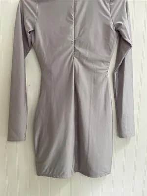 NAKED WARDROBE Figure U Out Mini Dress Long Sleeve Bodycon Size L NWT thumbnail 8