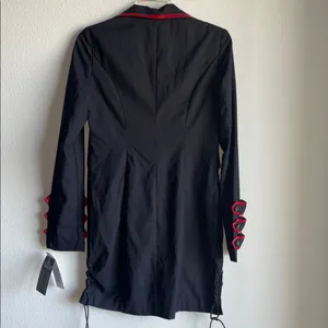 Punk Rave Red and Black Military Dress Size‎ Medium thumbnail 2
