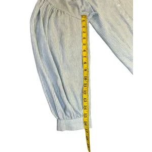 Blue and White Striped Palms Away Shirt Dress - Size M thumbnail 4
