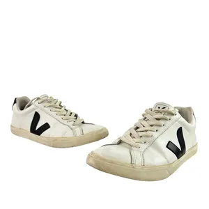 Veja Esplar Women's White Leather Logo Low Top Lace Up Athletic Sneakers Shoes 9 thumbnail 5