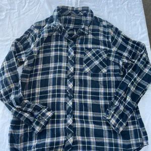 Eddie Bauer Women's Flannel Long Sleeve Blue Plaid Large Soft thumbnail 1