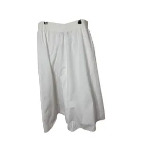 Emanuel Ungaro White Cotton Poplin Pleated Maxi Skirt Side Slit Size 6/40 thumbnail 7