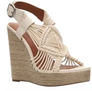 Lucky Brand Cream Crochet Wedges thumbnail 1