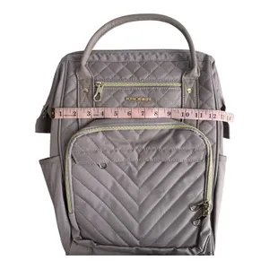 KROSER 17” Quilted Laptop Backpack NWOT Beige RFID USB Work Travel Bag thumbnail 4