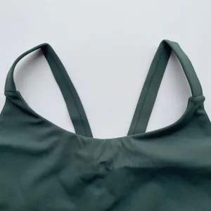 Girlfriend Collective Lou Sports Bra V-Back Green Size XXL NEW thumbnail 3