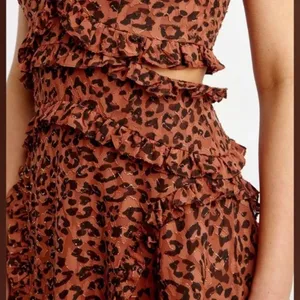 Bardot Leopard‎ Frill Cut Out Mini Dress Size 12/XL thumbnail 5
