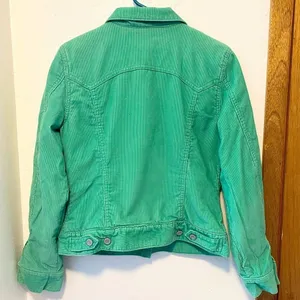 Gap Women's Mint Green Western Corduroy Faux Fur Lined Button Up Jacket thumbnail 3