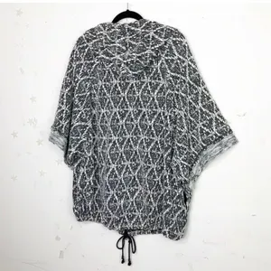 Free People Come Out of Style 2-Pocket Gray Knit Zip Hoodie EUC S thumbnail 4