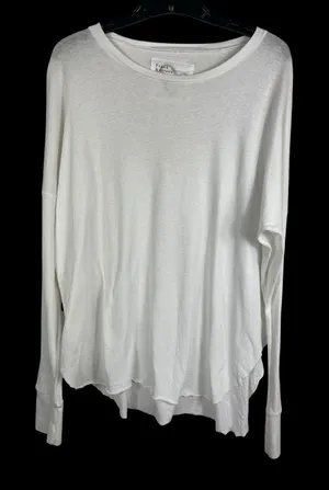 Frank & Eileen Tee Lab White Long Sleeve Oversized Top Asymmetric Hem M thumbnail 1