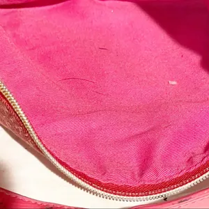 Victorias Secret Red Pink Small Hand Purse Love Flower Handbag thumbnail 3