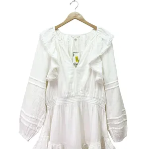NWT Chelsea & Violet Amanda Cotton Ruffle Dress White Sz Large Boho Cottagecore thumbnail 6