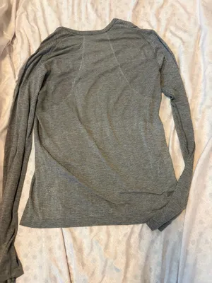 Lululemon gray workout long sleeve shirt thumbnail 11