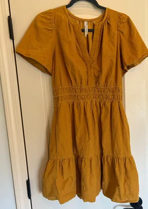 Anthropologie Golden Mini Dress thumbnail 1