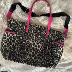 Kate Spade Leopard Print Tote Bag with Pink Accents thumbnail 1