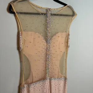 Jovani Prom 31073 Blush Pink Rhinestone Illusion dress thumbnail 5