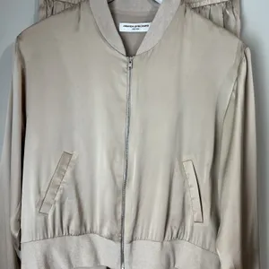 Amanda Uprichard Satin Matching Set Large 100% Silk Frankie Bomber Jacket Pants thumbnail 4