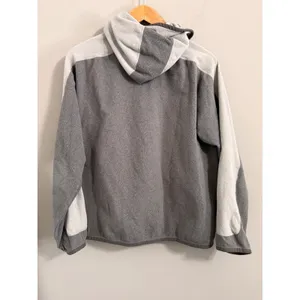 Patagonia Fleece Hoodie Womens L Gray Full Zip Colorblock Synchilla Jacket thumbnail 4