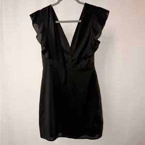 Superdown Harlow Ruffle Slit Mini Dress‎ in Black Size Medium thumbnail 5