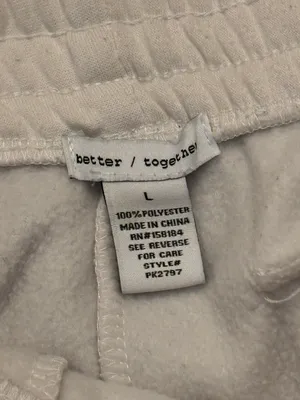 White Cargo Sweatpants Size L thumbnail 3