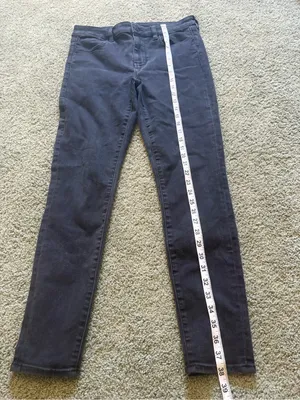 American Eagle Next Level Stretch Jegging Black Womens Size 12 Mid Rise thumbnail 3