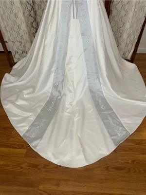 Gorgeous Vintage 90s Mori Lee Strapless White Satin Ball Gown thumbnail 7