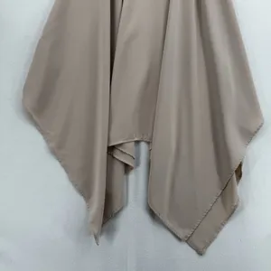 SHEIN Beige Handkerchief Hem Midi Dress Flowy Minimalist Boho Chic Lagenlook SM thumbnail 5