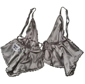 Princess Polly NWOT  Rosaton Top Silver thumbnail 2