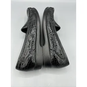 SAS Tripad Black Reptile Croc Slip‎ On Leather Loafers Comfort Women’s 7.5 thumbnail 5